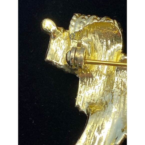 Vintage Sarah Coventry Gold-Tone Dog Brooch With Rope Detailing J0260 - Picture 12 of 12